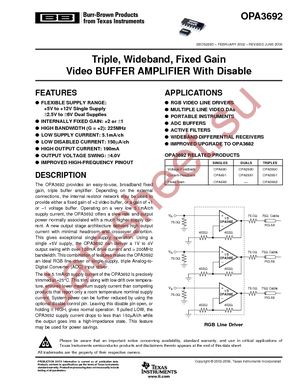 OPA3692ID datasheet  